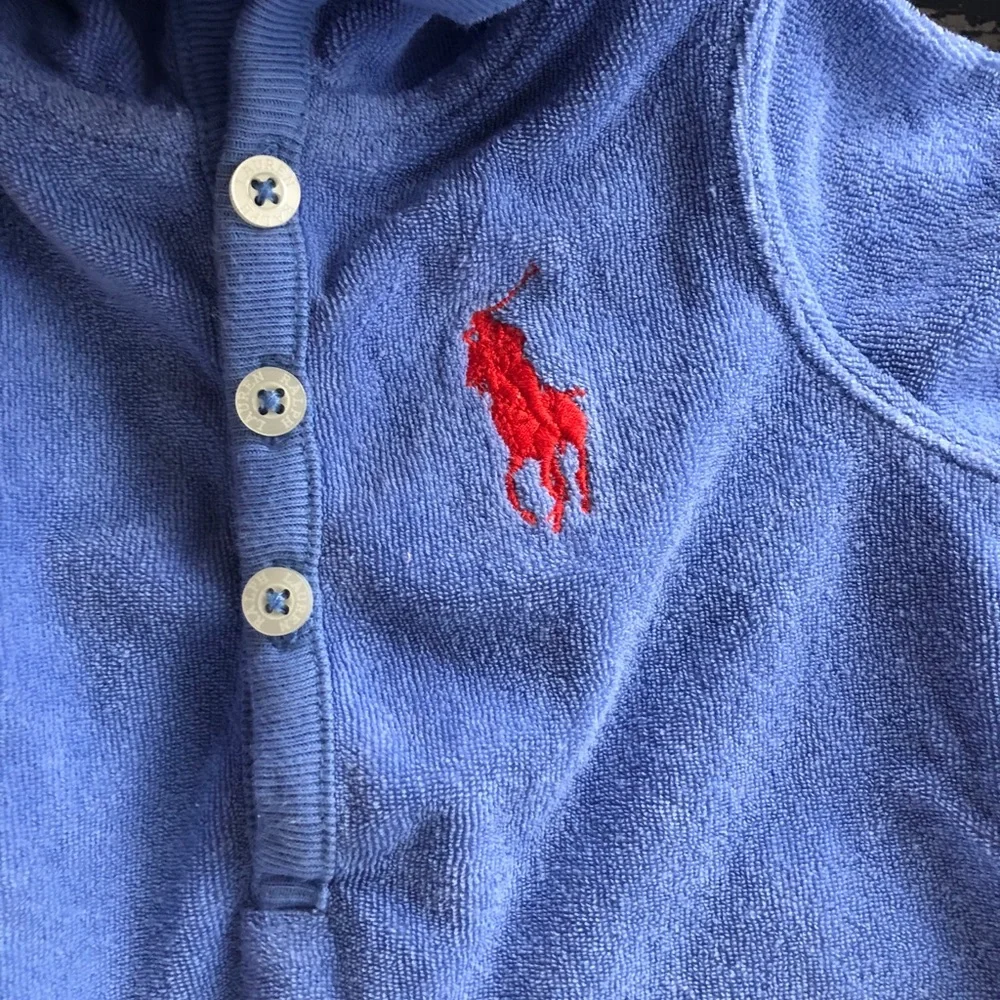 RALPH LAUREN Cotton Blend Terry Hooded Coverall